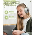 thumbnail image 4 of Kids Bluetooth Headphones for Girls Boys, On-ear Kids Folding Headphones with Microphone LED Light, Volume Safe, 50Hrs Playtime, Back to School Gifts, 4 of 8