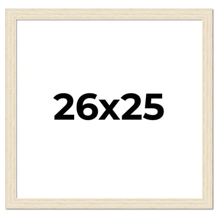 26x25 Frame White Barnwood Picture Frame - Modern Photo Frame Includes UV Acrylic Shatter Guard