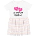 thumbnail image 3 of Inktastic My Godmother Loves Me Hearts Girls Toddler Dress, 3 of 5