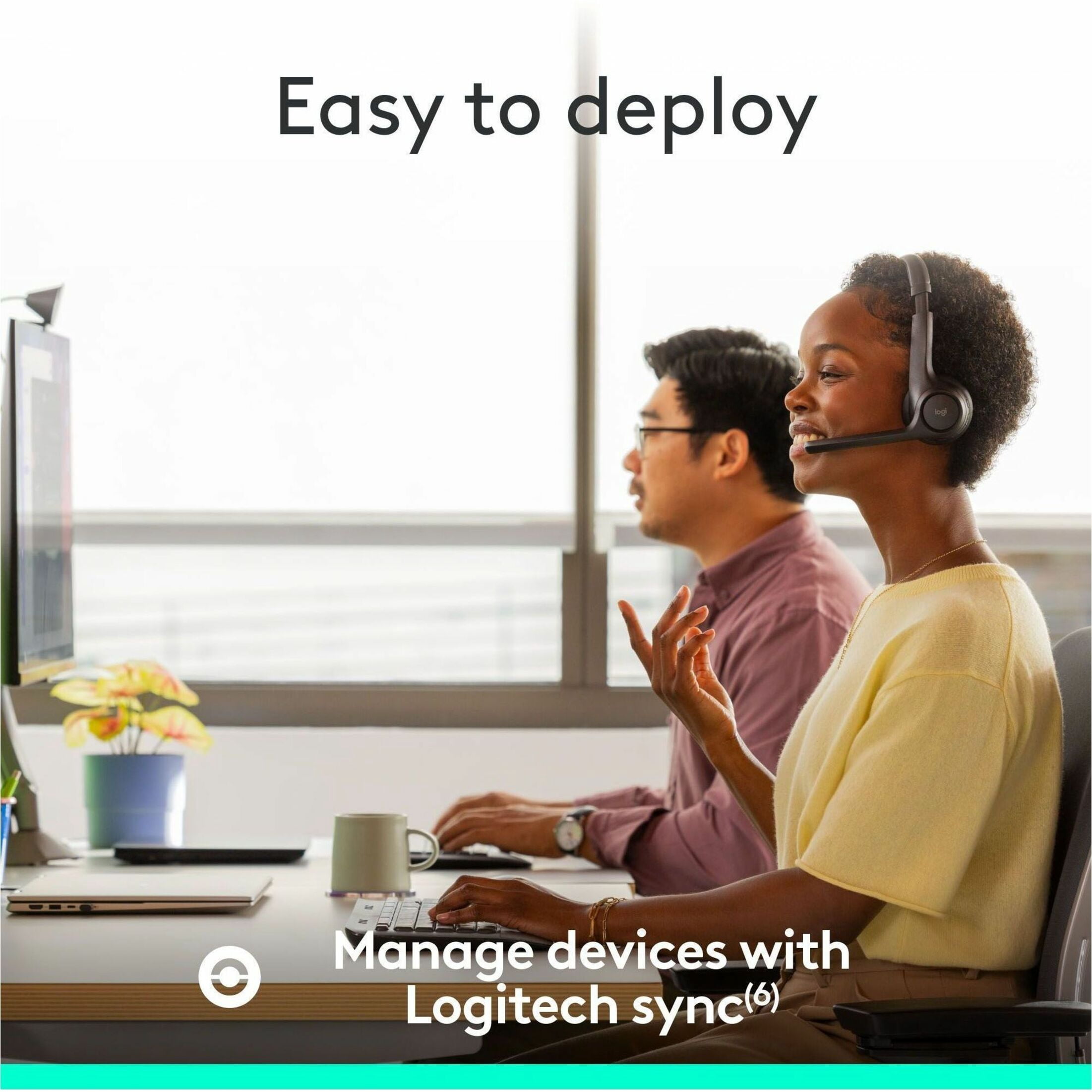 Logitech Zone 305 Native Bluetooth Wireless Headset With Microphone for Microsoft Teams, Black