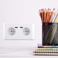 thumbnail image 3 of Multifunctional USB Socket EU Plug Socket with Two USB Ports for Phone Charging 250V, 3 of 5