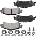 thumbnail image 2 of Rear Ceramic Brake Pads w/Hardware Kits Fits for Cadillac Deville DTS Escalade, Chevrolet Astro Silverado 1500, GMC Tahoe Safari Sierra 1500 Yukon-4 Pack Fits select: 2006 CHEVROLET SILVERADO C1500, 2 of 6