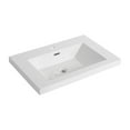 thumbnail image 2 of Noble House 30" Resin Bathroom Vanity Top Sink, Modern Integrated Basin, Easy-Clean, Scratch-Resistant, Glossy White, 2 of 6