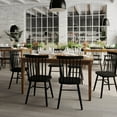 thumbnail image 3 of Flash Furniture 60" Solid Wood Dining Table, Commercial Grade Heavy Duty Rectangle Wood Table for 6, Brown Matte Finish, 3 of 12