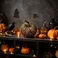 thumbnail image 6 of sruoe Woven Grapevine Pumpkin Ornament, Outdoor Halloween Decor, Vintage Halloween Decor, Halloween Party Decor, Halloween Yard Decor for Wooden Table Mantel Shelf, 6 of 6