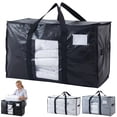 thumbnail image 3 of Bolsa de almacenamiento de ropa y edredones de gran capacidad con ventana, organizador del hogar para ropa, ropa de cama, juguetes y lencería, 3 of 7