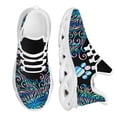 thumbnail image 1 of Zapatillas de deporte de malla con degradado de color para mujer, zapatos de plataforma con estampado de huella de perro, informales, 1 of 6