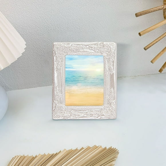 Mini Photo Frame Storage Rack | Antique Retro Decorative Frame with Carved Details | Resin Wall or Tabletop Display for Home Decor, Office Desk, or Gift Giving | 1 Piece Set