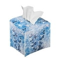 thumbnail image 6 of ZIABUTLE Butterfly Music Square Tissue Box Cover Leather Tissue Holders Decoration Modern Tissue Case Facial Paper Organizer Dispenser ReusableLeather Tissue Holder for Cafeteria, 6 of 7