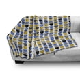 thumbnail image 3 of Abstract Soft Flannel Fleece Throw Blanket, Surreal Pattern with Different Ornamental Shapes Hand Drawn Like, Cozy Plush for Indoor and Outdoor Use, 70" x 90", Yellow Blue Charcoal Grey, by Ambesonne, 3 of 6