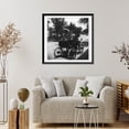 thumbnail image 4 of Historic Framed Print, [Unidentified boy driving an early automobile; woman seated alongside him], 17-7/8" x 21-7/8", 4 of 9