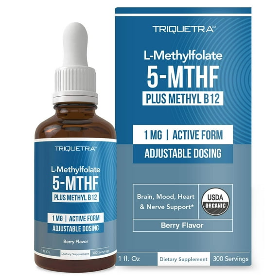 Triquetra Health L-Methylfolate (1mg) Plus Methyl-B12
