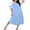 Light Blue, variant on Nightgowns for Women Cotton Long Night Gowns Plus Size Moo Moos Short Sleeve House Dress Soft Sleep Shirts