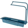 thumbnail image 1 of Drainer Sink Tray Expandable Dish Drying Rack Adjustable Sink Drain Basket with Hanging Rod Large Capacity Sink Rack Holder Kitchen Organiser Accessories for Home Kitchen, 1 of 7