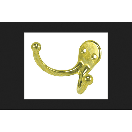 

Ace Small Double Garment Hook 1-3/4 in. L Brass 2 pk