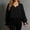 w93# Black790, variant on Plus Size Shirts For Women Solid Color V-Neck Three Quarter Sleeve Summer Loose Fit Casual Blouse Ruffle Pleated Breathable Lightweight Chiffon Top Fashionable Comfy Dailywear,White,XXL