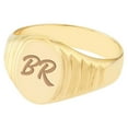 thumbnail image 2 of 14k Yellow Gold Signet Oval Engravable Pattern Ring Size 6 Ring for Women, 2 of 2