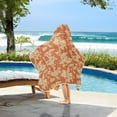 thumbnail image 6 of Toddler Hooded Beach Towel 24x50 Kids Bath Towels Soft Quick Dry for Swim Pool Boys Girls Vintage Flora Patterned, 6 of 7