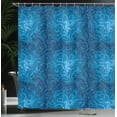 thumbnail image 4 of Ambesonne Vintage Shower Curtain, Monotone Garden Flourishes, 69"Wx75"L, Sea Blue Sky Blue, 4 of 5