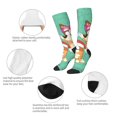 thumbnail image 3 of Masiiu Bluey Print Adult Crew socks, Comfortable Novelty Colorful Patterned, Breathable, Stylish Colorblock for Men Women, 3 of 6