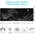 thumbnail image 6 of Black Gaming Laptop Mouse Pad,Sea Wave Big Mice Pads PC Keyboard Waterproof and Non-Slip 35.4 x 15.7" 0.12" Thick XL,XXL Rubber Table Mat, Kanagawa Surfing and Japanese Mouse Pads, 6 of 6