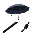 thumbnail image 1 of Extra Oversize Compact Golf Umbrella Double Vented Windproof Rustproof Design | Folding Rain Protection | 360° Adjustable Clamp | 1 Pack | Polyester Stainless Steel, 1 of 3
