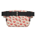 thumbnail image 3 of Fotbe Crab Lobster 1 Cangurera Cuadrada con Estampado de Doble Capa, Bolsa de Cintura Ajustable Mini para Hombres y Mujeres, 3 of 9