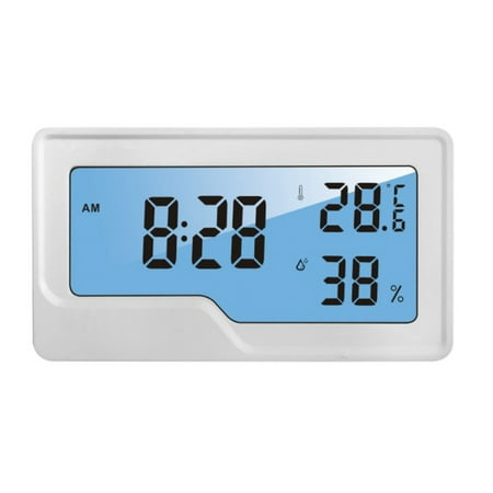 

Hygrometer Thermometer Digital Temperature Time Clock LCD Strain Gauge Sensor Humidity Meter Backlight