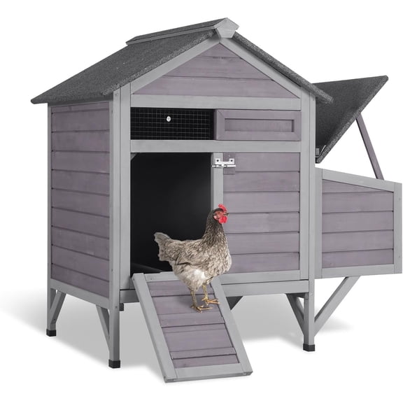 Aivituvin Chicken Coop Outdoor Chicken House with Nesting Box Waterproof Duck Coop for Backyard.Raise Legs
