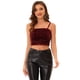 thumbnail image 1 of Camisola de terciopelo Allegra K con lentejuelas brillantes para mujer borgoña S, 1 of 4