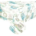 thumbnail image 1 of Newbridge Nostalgic Easter Market Farm Truck Vinyl Flannel Backed Tablecloth - Spring Flower Market, Bunny and Egg Print Indoor/Outdoor Easy Care Vinyl Tablecloth, 60” x 120” Oblong/Rectangle, 1 of 7