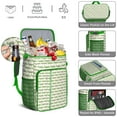 thumbnail image 5 of Travel Cooler Bag - Green Cartoon Crocodiles Hearts Pattern Camping Beer Cooler Backpack with Bottle Opener- Waterproof Insulated Picnic Backpacks - Cooler Bag for Beach, 5 of 6