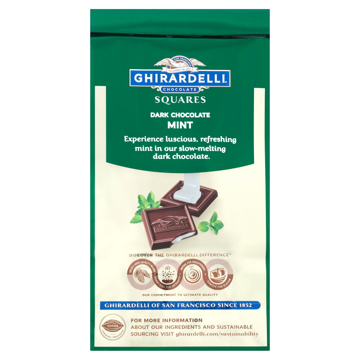 2 Pack - Ghirardelli Chocolate Squares Dark Chocolate Mint - 5.32 Oz Package May Vary