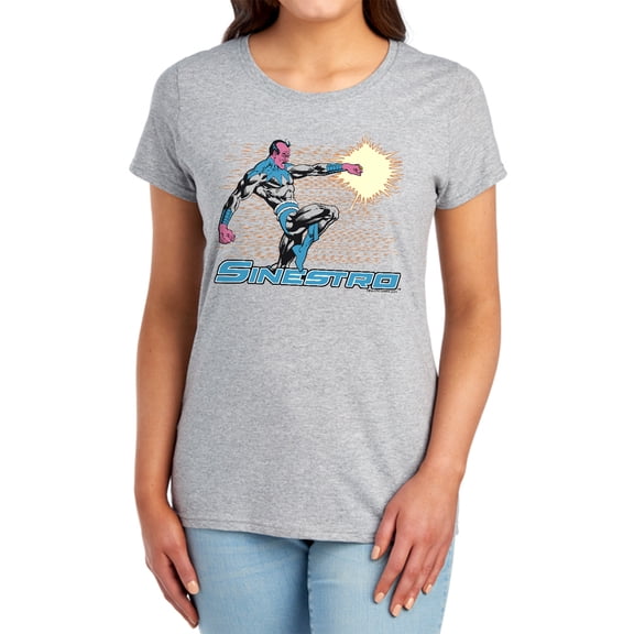 DC Sinestro Women's T Shirt, Athletic Heather, Small