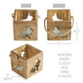 thumbnail image 3 of VHC Brands Bunny Hop Wooden Bunny Cutout Box w/Twine 4.75x5, Spring Decorations, Home and Table Decor, Spring and Easter Figurines, 3 of 4