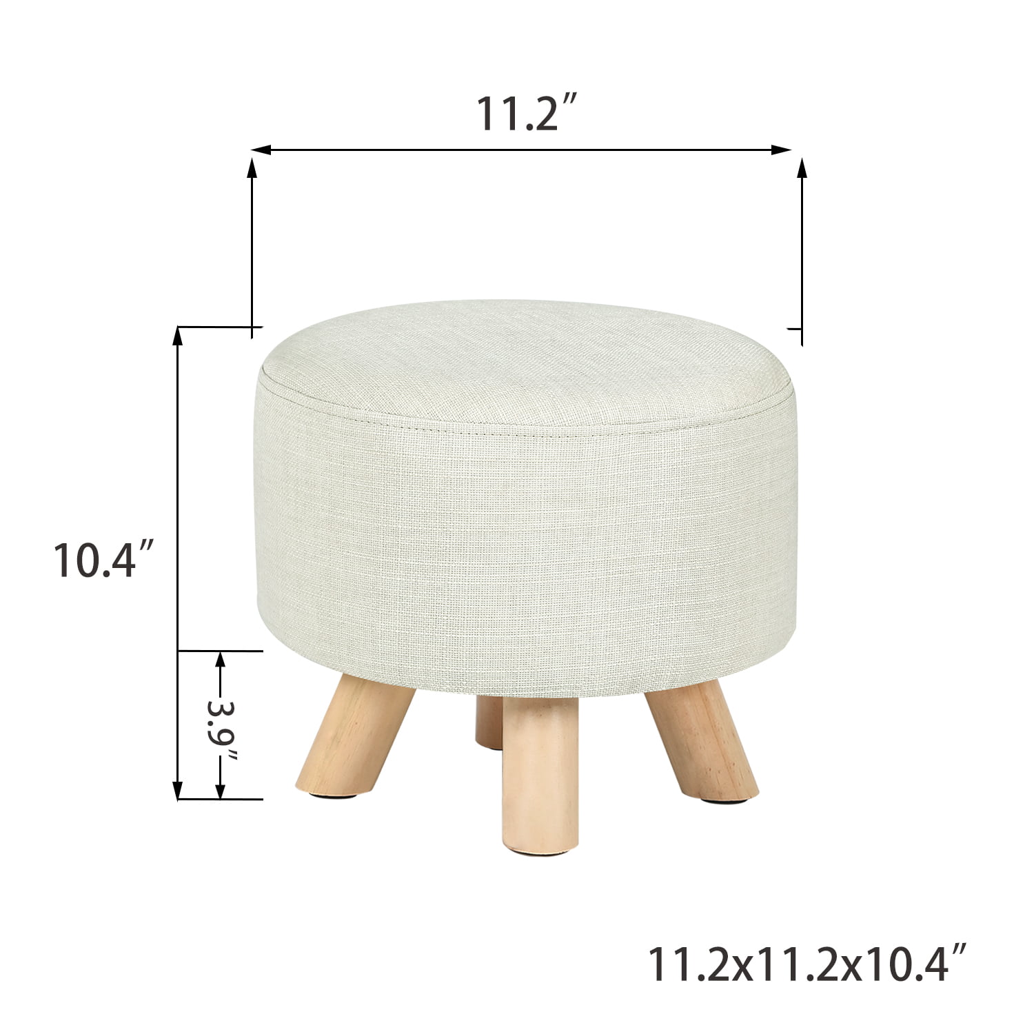 Soohow Foot Stool Small Ottoman Foot Rest, Velvet Foot Stools Pouf Ottoman  Step Stool with Padded Seat, Wooden Footstool with Wood Legs, Sofa Footrest