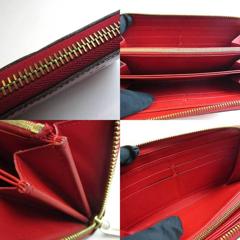 Authenticated Used Louis Vuitton Wallet Zippy Pomme d'Amour Red