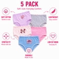 thumbnail image 5 of Princess Rose Toddler Girls Underwear Soft Cotton Brief Panties with Lace 5 Pack, 5 of 6