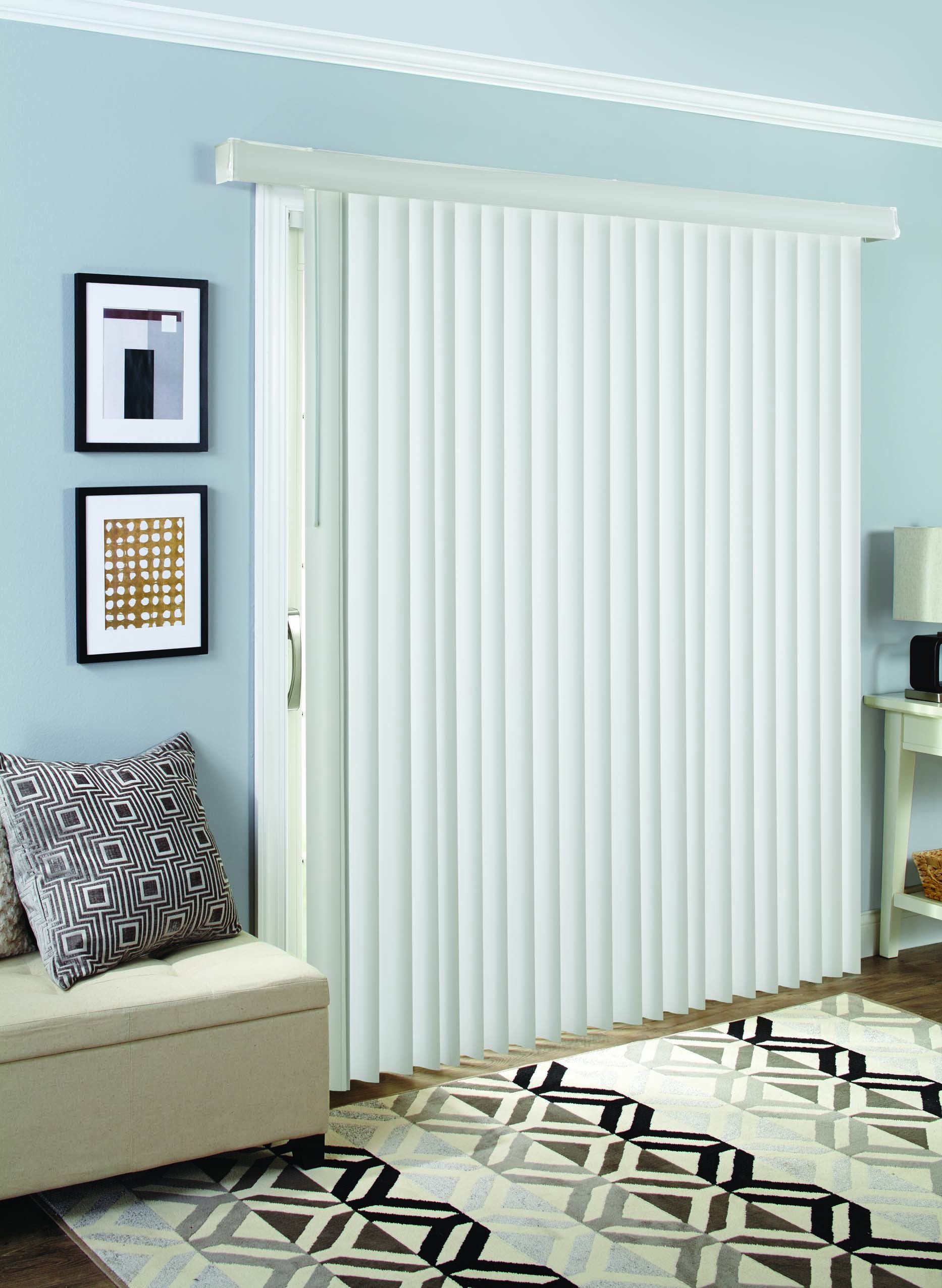 Better Homes and Garden Room Darkening Vertical Blind, White