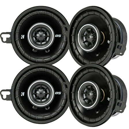 4 x Kicker 43DSC3504 3.5-Inch 30W 2-Way Coaxial Speakers (2 Pairs)