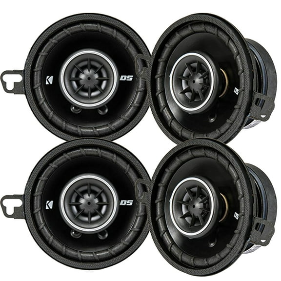 4 x Kicker 43DSC3504 3.5-Inch 30W 2-Way Coaxial Speakers (2 Pairs)