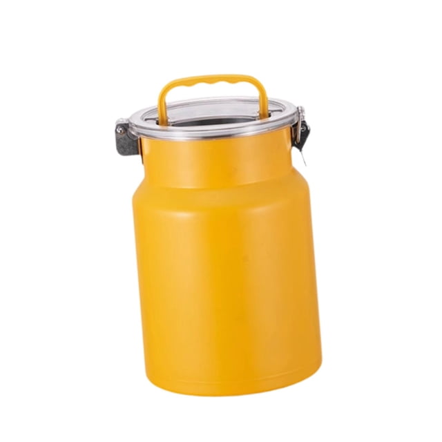 Recipiente hermético portátil de moda a prueba de humedad para almacenar alimentos. amarillo