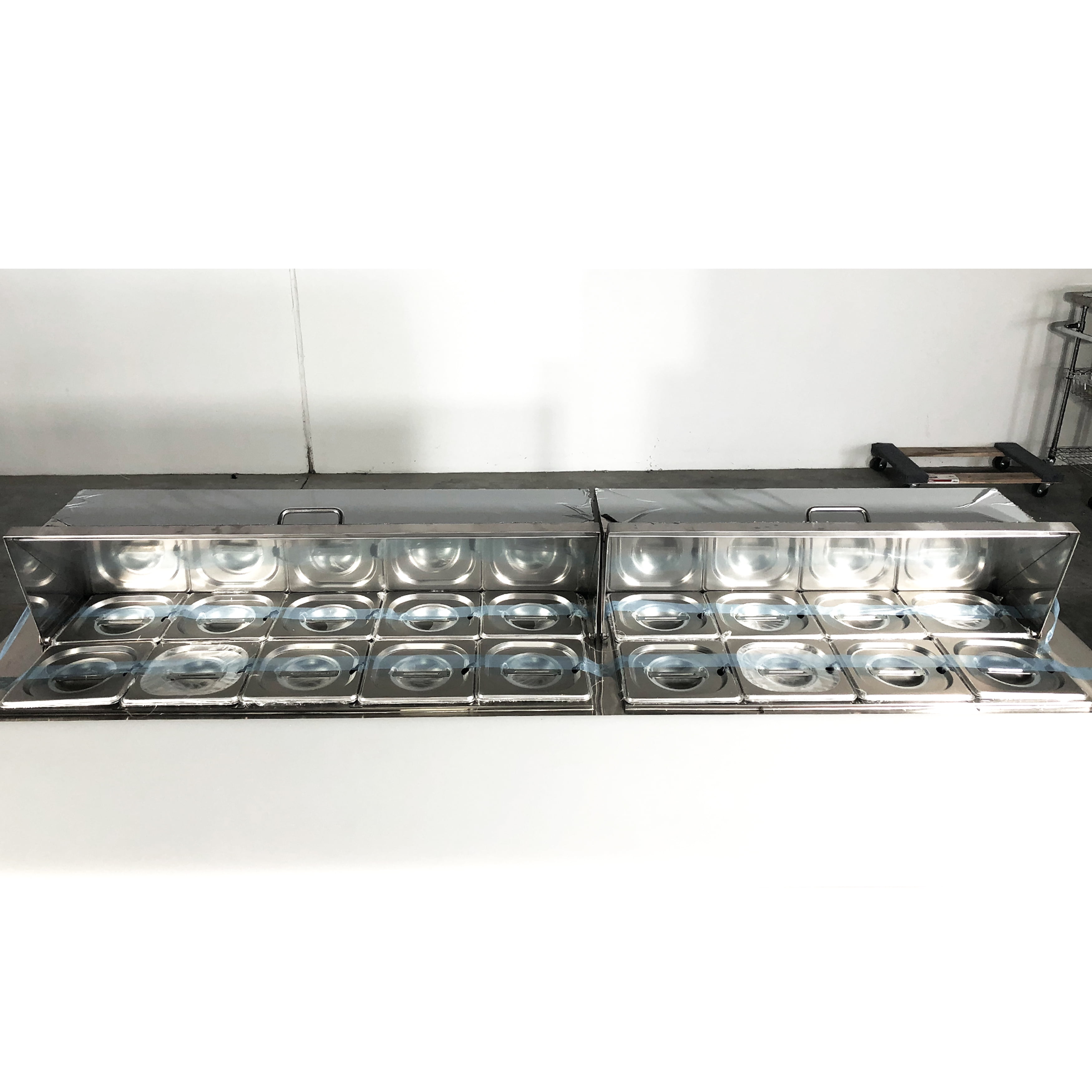NSF 73 in. Refrigerated Sandwich Prep Table 20.3 Cu.Ft. 3 Door Commercial Salad Prep Table Refrigerator with Cutting Board