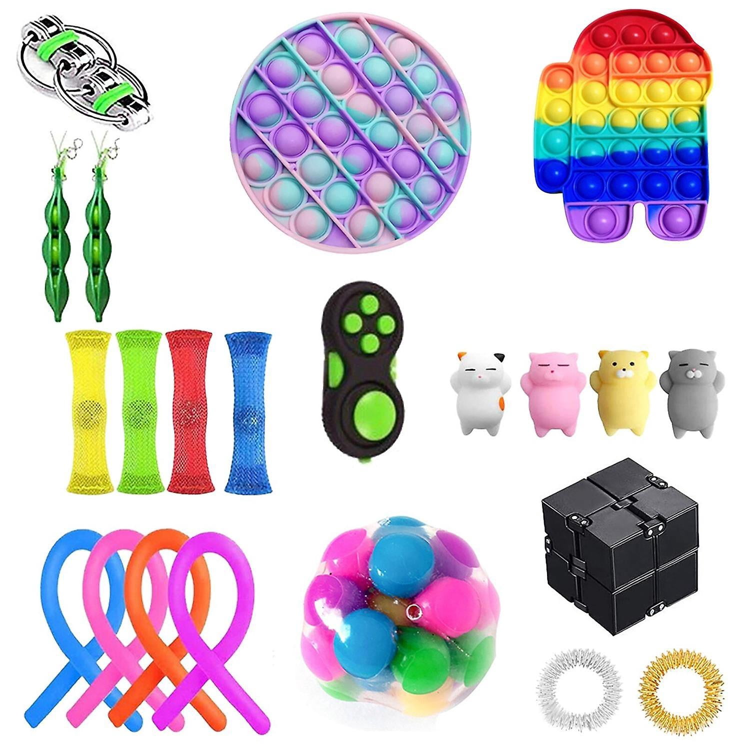 6 Juguetes Sensoriales Fidget De Silicona – Palos Antiestrés Con Texturas, Para Niños Y Adultos, Alivio De Ansiedad Y TDAH