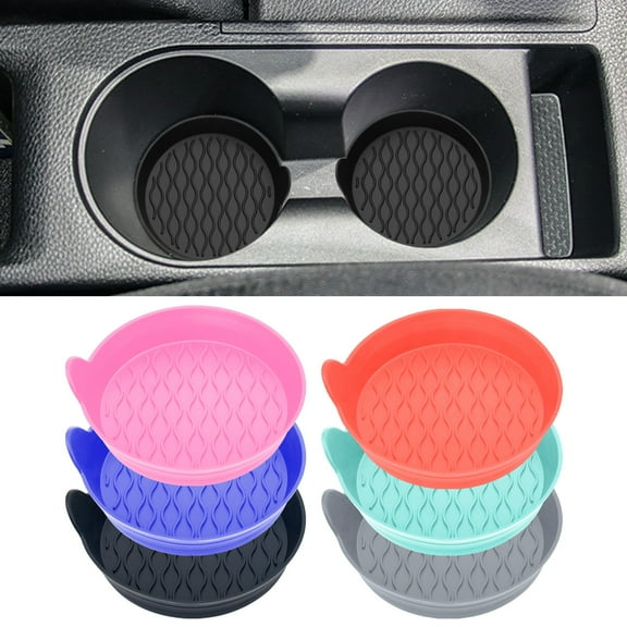 Car Cup Holder Coaster, Silicone Cup Holder Insert, Universal Non-Slip Cup Holders, Car Accessories Interior for Women and Man Interior Sets Red