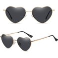 thumbnail image 1 of Gafas de sol de corazón para mujeres y hombres, marco de metal retro, gafas de moda en forma de corazón, protección, gafas de sol de corazón para mujeres, moda encantadora, 1 of 5