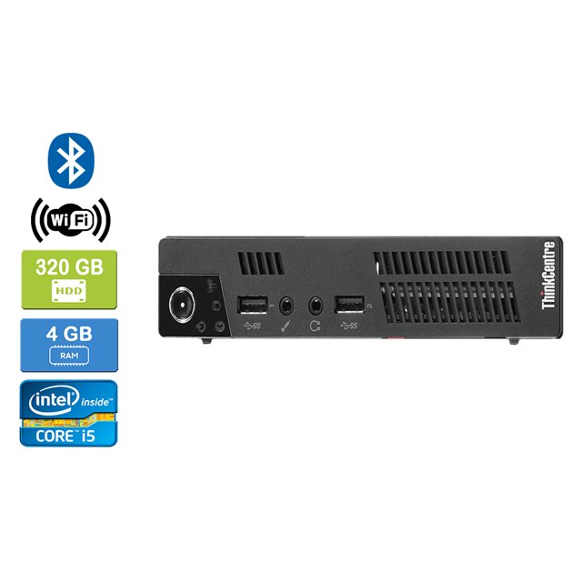 Remis à Neuf : LENOVO M72E Intel Core i5-3470T 4 Go 320 Go HDD Win 10 Pro