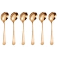 thumbnail image 2 of Iodue Tableware Round Spoon 304 Stainless Spoon Fork Household Cute Small Soup Spoon Thick Round Bottom Eating Spoon, 2 of 4