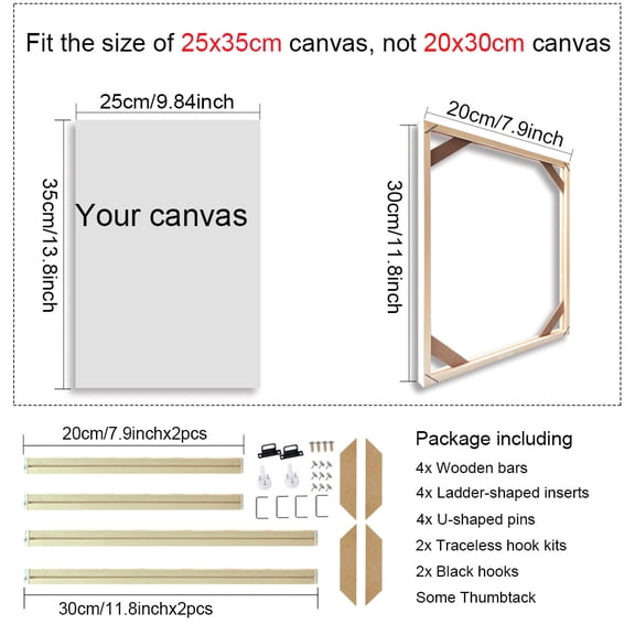 30x40 40x50 60x90cm Canvas Frame Wooden Frames Wooden Photo Oil Painting Canvas Diamond Painting Frames Canvas Wood Wall Frame