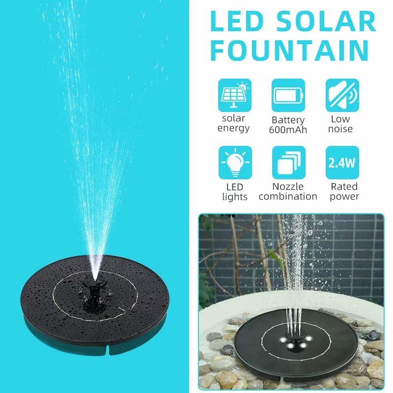VicTsing Mini LED Solar Fountain Solar Water Fountain with LED Light